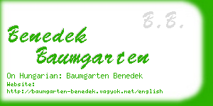 benedek baumgarten business card